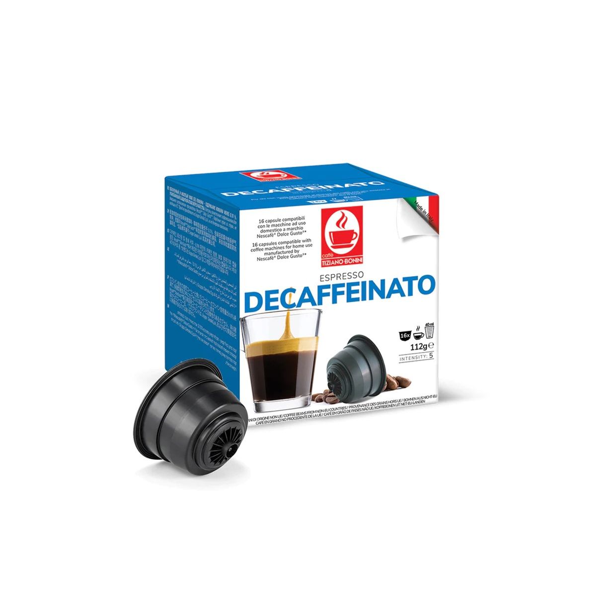 BONINI café decaffeinato - 1 boîte 16 capsules