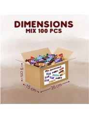 Mix gourmand 100 pcs dimensions