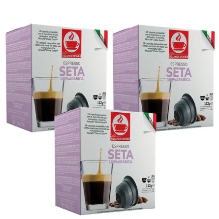 BONINI café seta - 3 boîtes 16 capsules