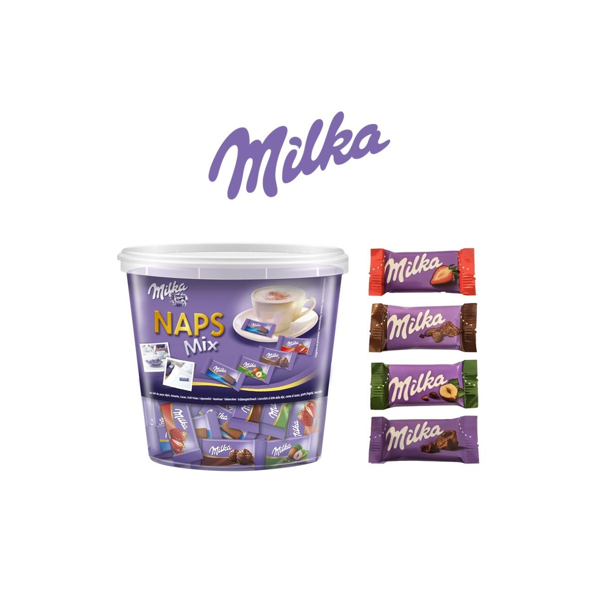 Napolitains assortis - MILKA® Tubo 205 pcs