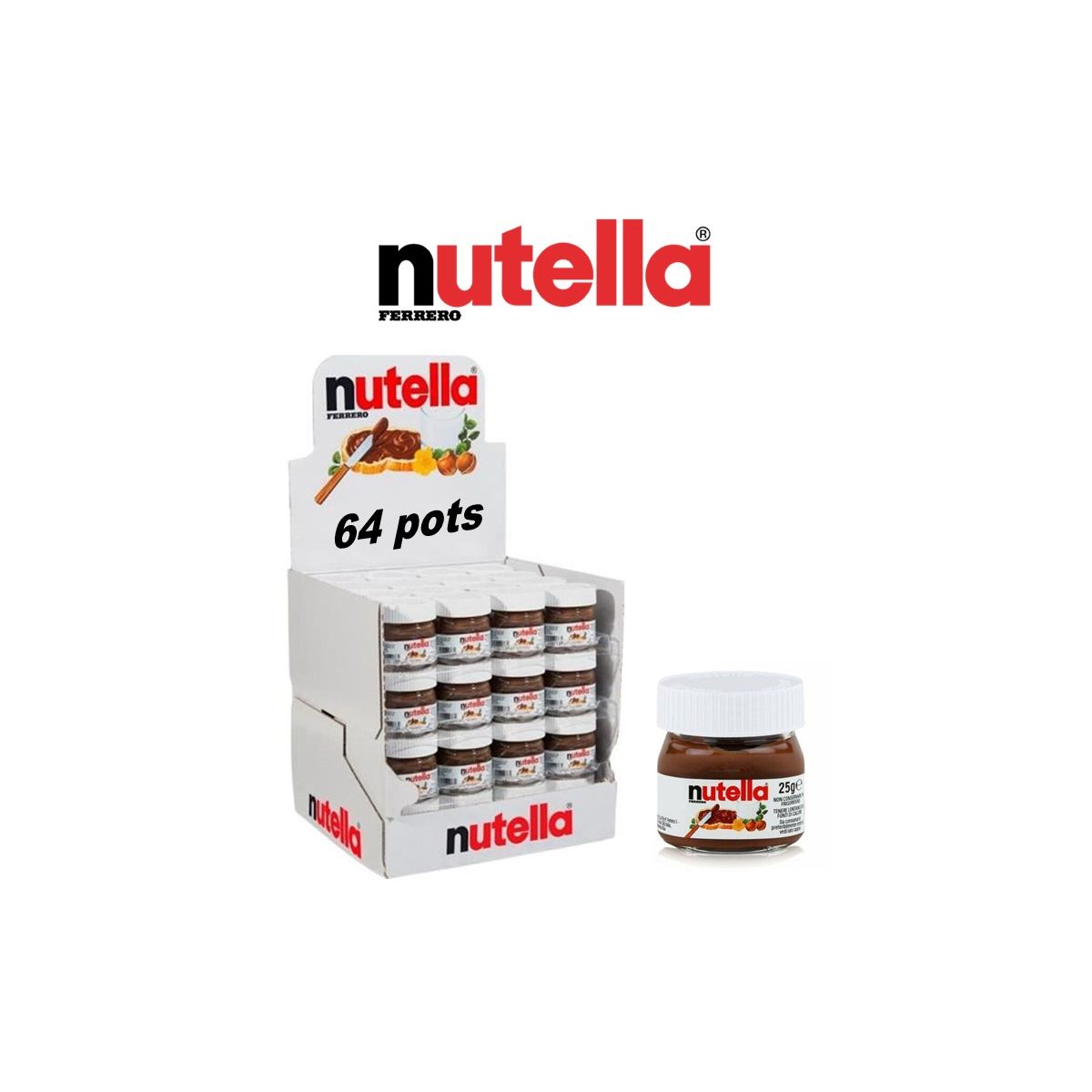 Petit pot en verre 25 gr - NUTELLA® 64 pcs