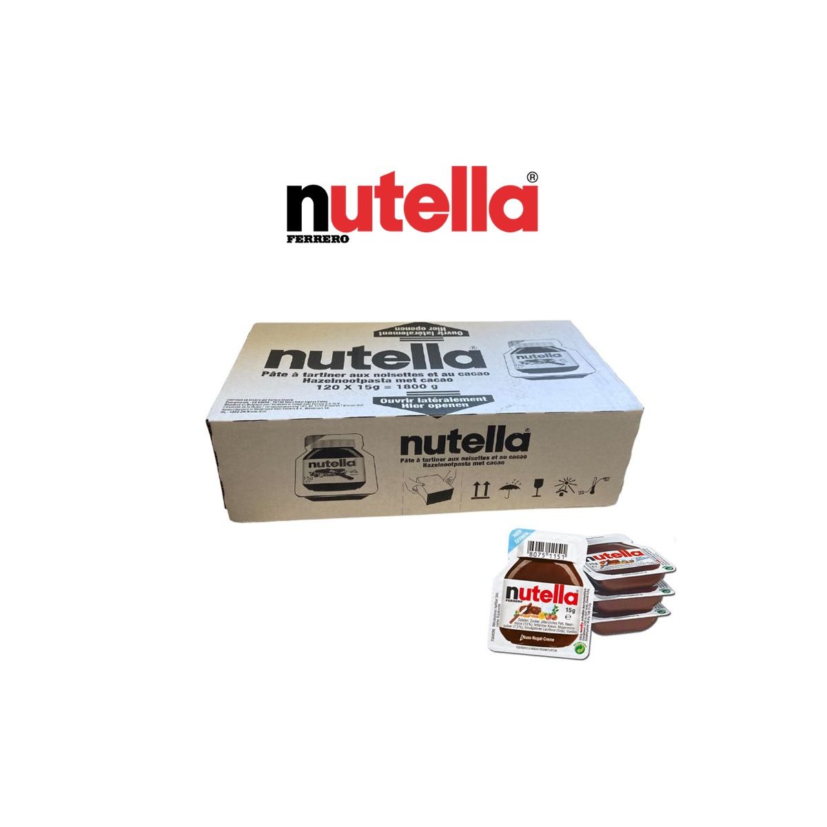 Barquette individuelle 15 gr - NUTELLA® Carton 120 pcs