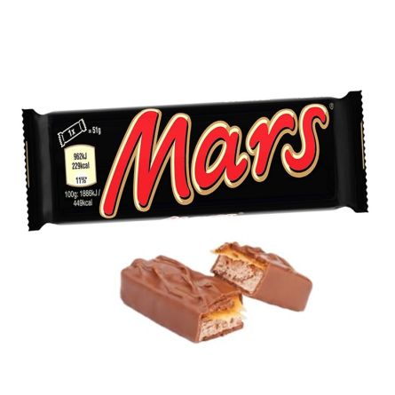 Barres chocolatées 50 gr - MARS® 5PCS