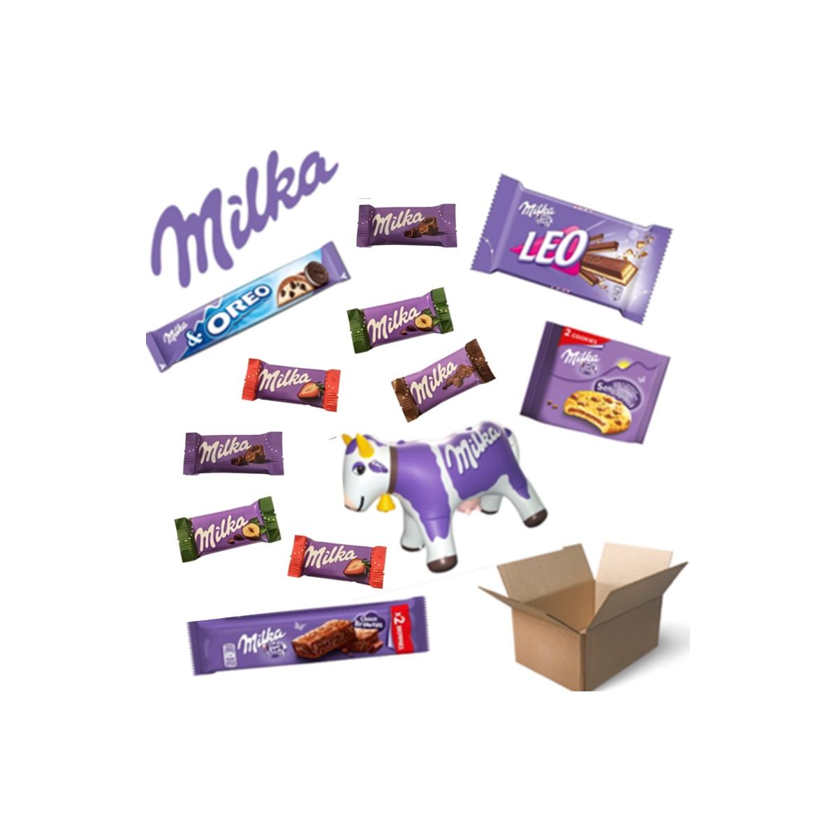 Vache gonflable + sachet goûter - MILKA®