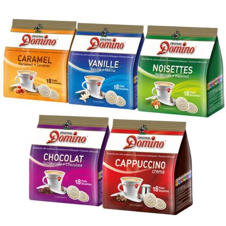 DOMINO assortiment - 5 sachets 18 dosettes