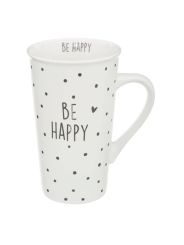 Mug haut style mazagran 50 cl "Be Happy"