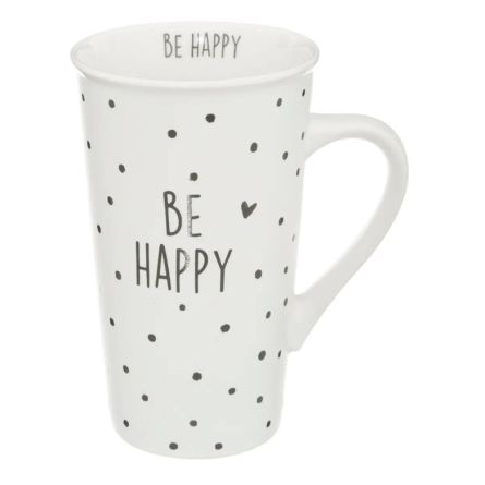 Mug haut style mazagran 50 cl "Be Happy"