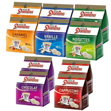 DOMINO assortiment - 10 sachets 18 dosettes