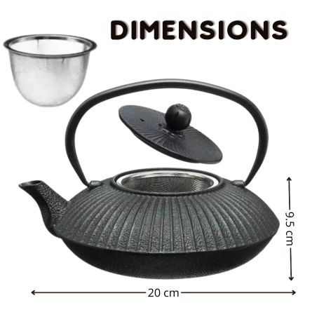 Théière fonte dimensions