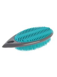 Brosse de ménage silicone 2 en 1 bleu