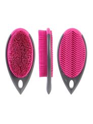 Brosse de ménage silicone 2 en 1 rose