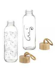 Bouteille de transport - Collection verre & bambou