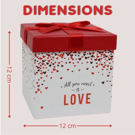 Boîte carrée 50 pcs - Collection Love dimensions