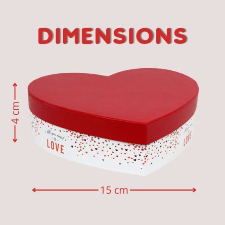 Petite boîte coeur 20 pcs - Collection Love dimensions