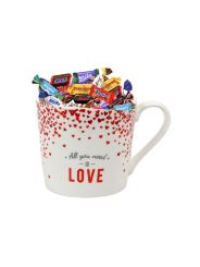 Mug céramique 30 cl + 25 chocolats - Collection Love