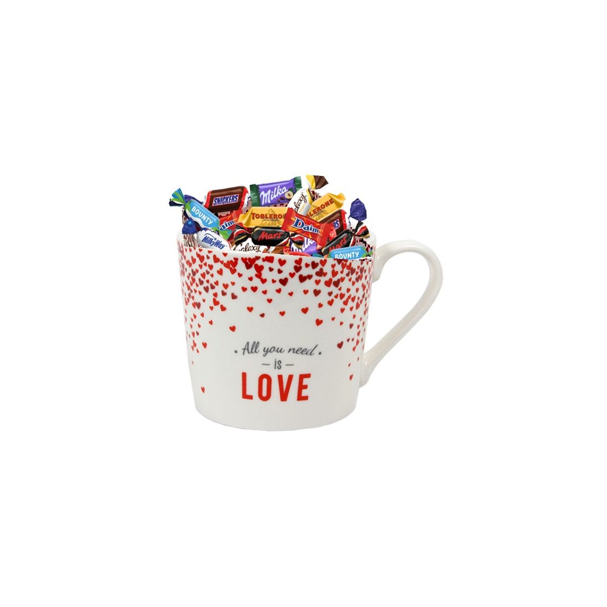 Mug céramique 30 cl + 25 chocolats - Collection Love