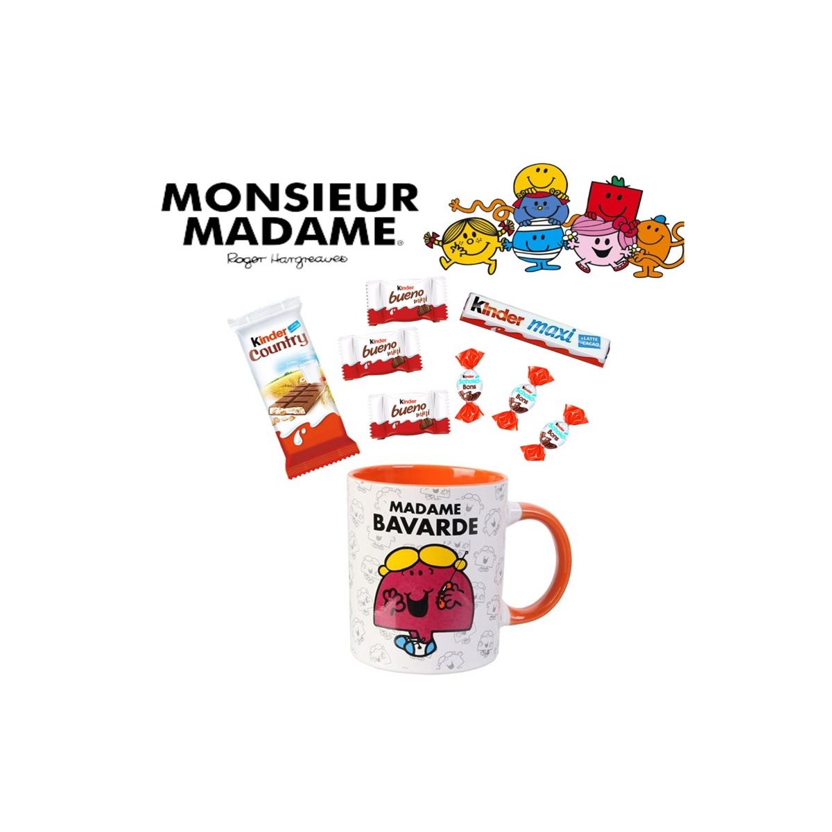 Mug Madame BAVARDE avec chocolats