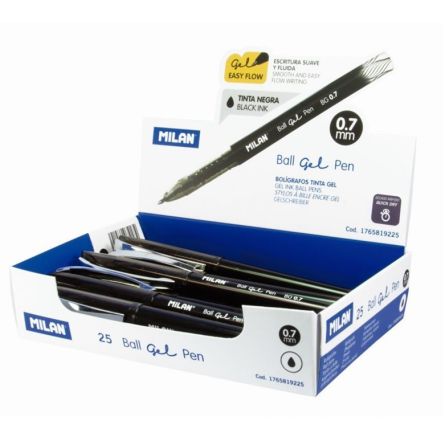 MILAN 25 stylos bille encre gel noir