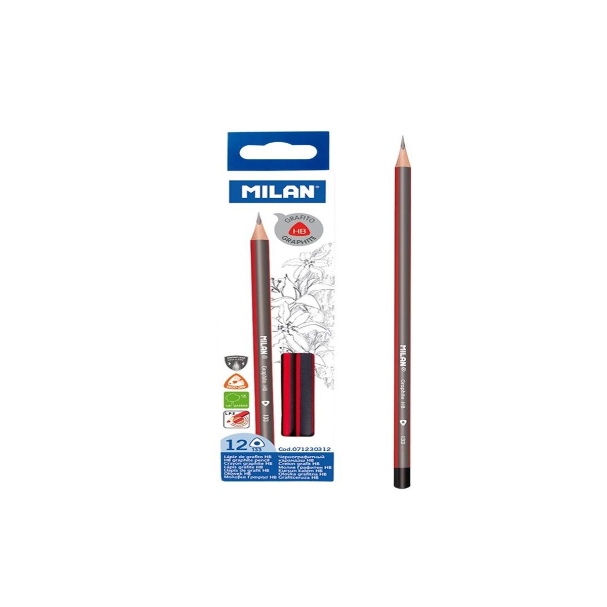 12 crayons graphite HB 2.2mm