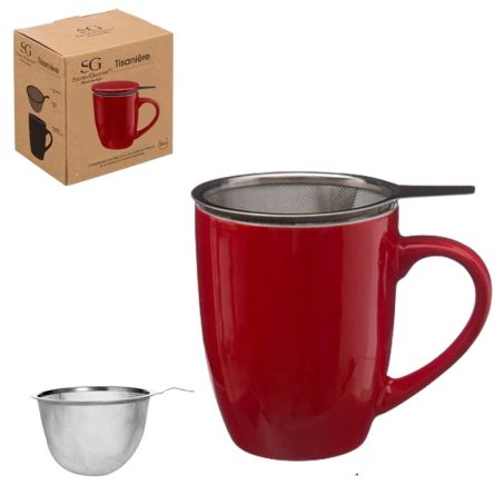 Tasse à infuser 32 cl rouge