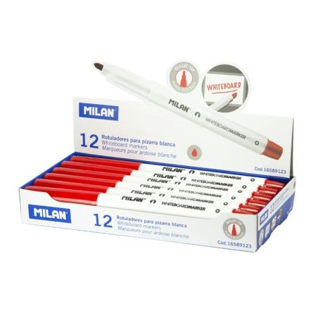 Marqueur effaçable rouge 12 pcs