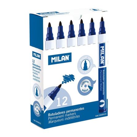 Marqueur permanent bleu 12 pcs