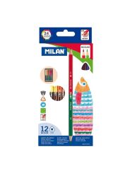 Crayon de couleur blister 12 pcs