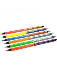 Crayon de couleur bicolores 6 pcs