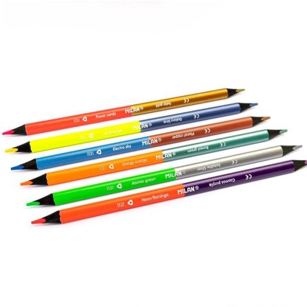 Crayon de couleur bicolores 6 pcs