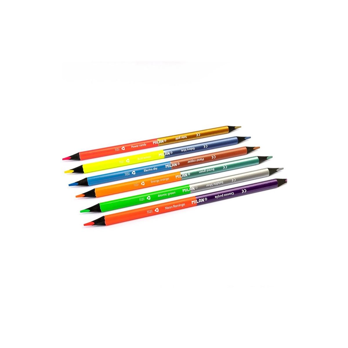 Crayon de couleur bicolores 6 pcs