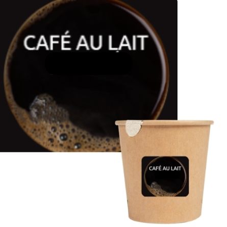 Café au lait 15 gobelets