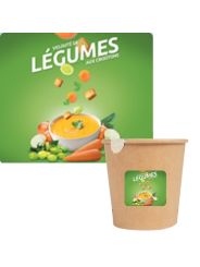 Potage aux légumes et croûtons 15 gobelets