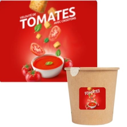 Velouté de tomates et croûtons 15 gobelets