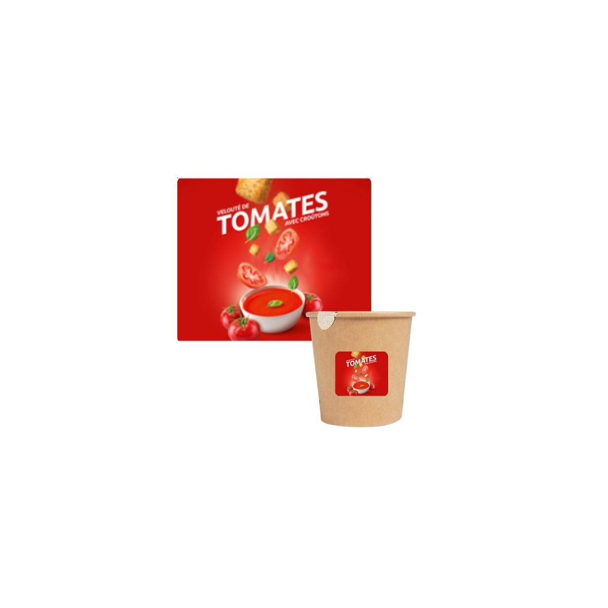 Velouté de tomates et croûtons 15 gobelets