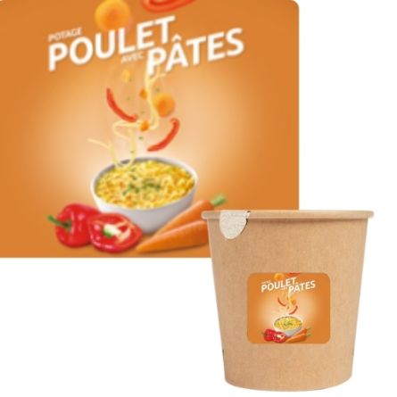 Potage poulet aux pâtes  15 gobelets