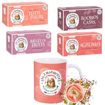 Les 2 Marmottes Pack Envie de fruits + 1 mug offert