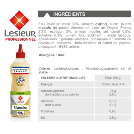 LESIEUR sauce béarnaise 970 ml