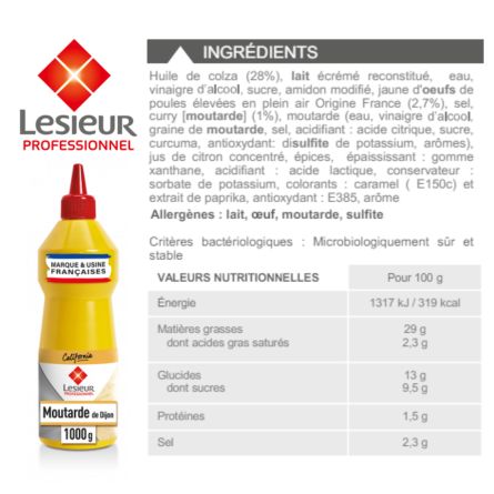 LESIEUR sauce moutarde 970 ml