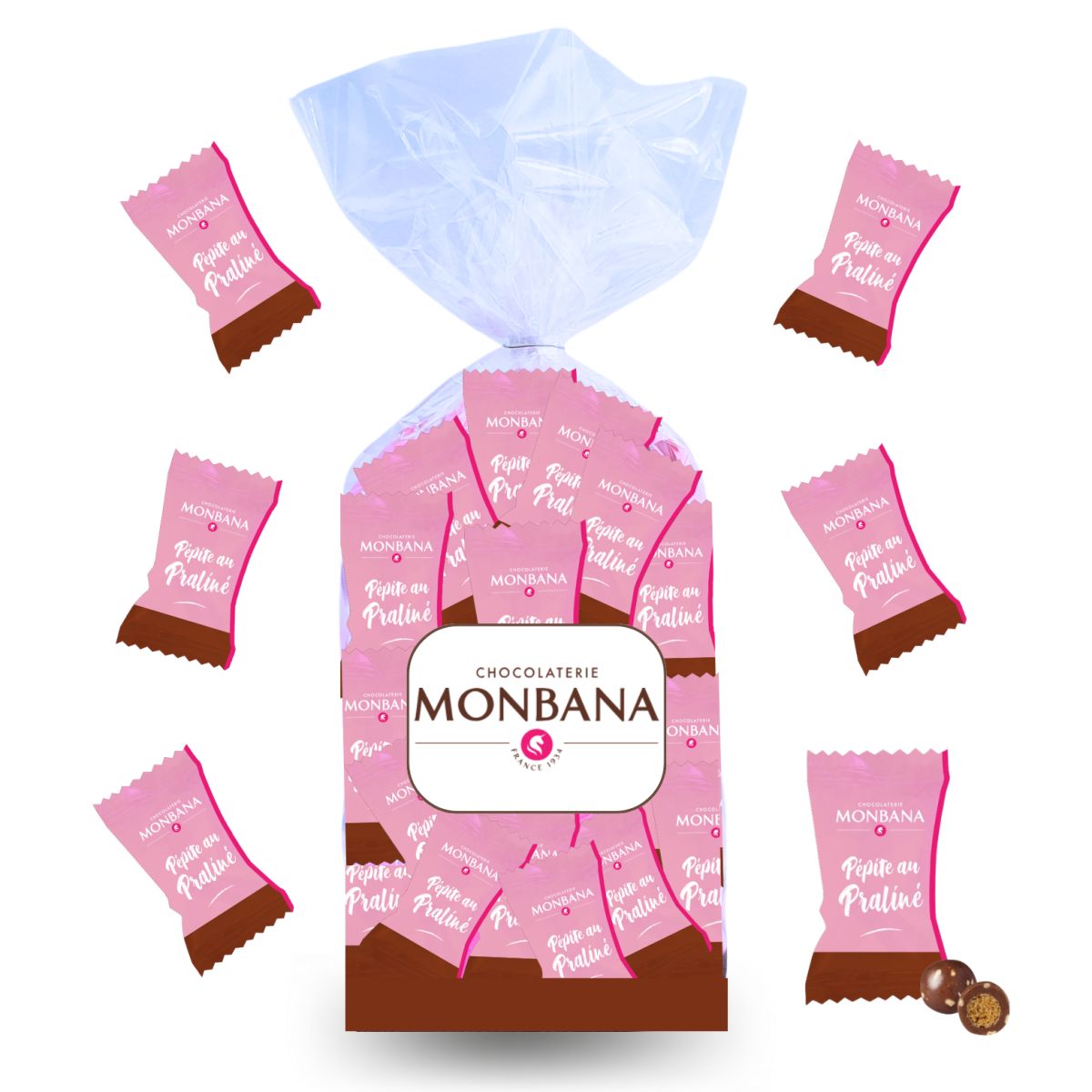 Pépite au praliné - MONBANA® Sachet 100 pcs