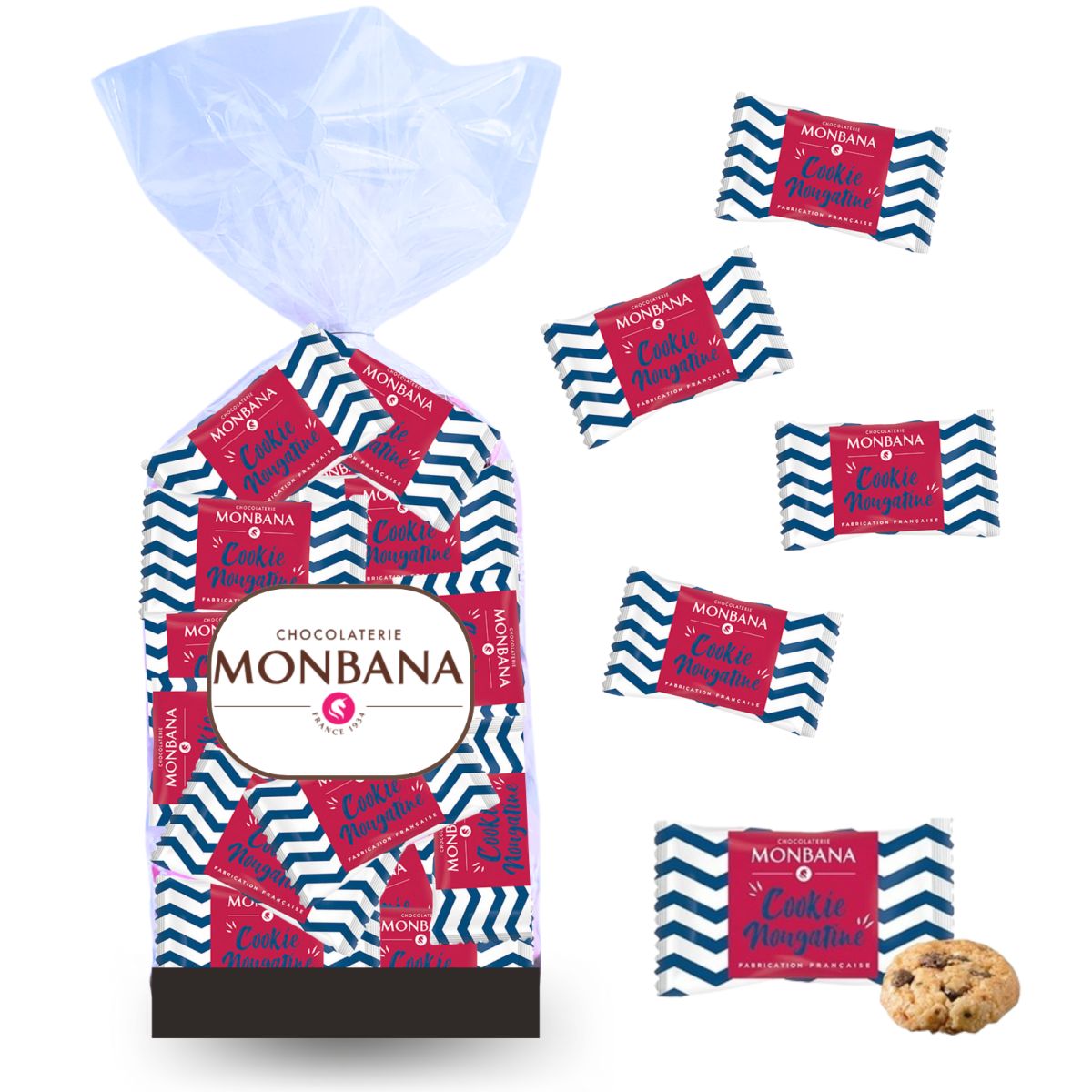 Mini cookie nougatine - MONBANA® Sachet 100 pcs