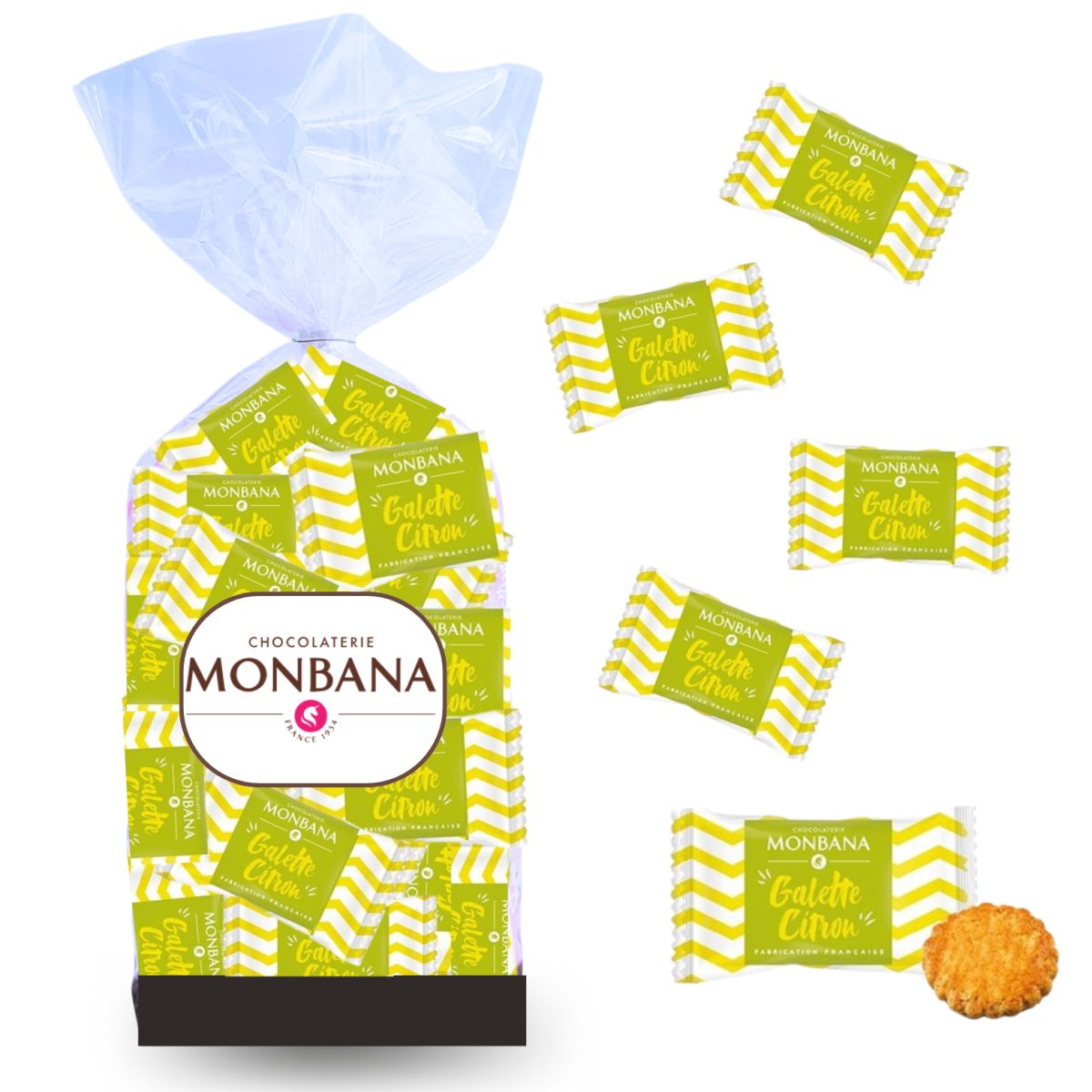 Mini galettes citron - MONBANA® Sachet 100 pcs