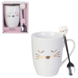 Mug chat 35cl avec cuillère