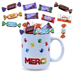 Mug "Merci" + 20 chocolats