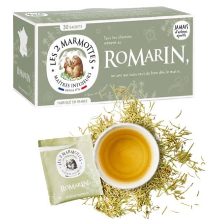 LES 2 MARMOTTES infusion romarin - Boîte 30 sachets