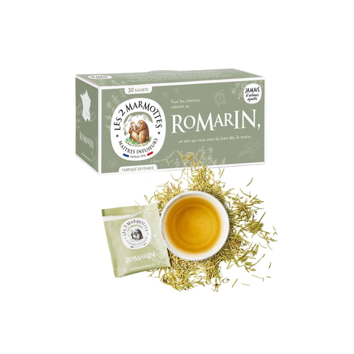 LES 2 MARMOTTES infusion romarin - Boîte 30 sachets