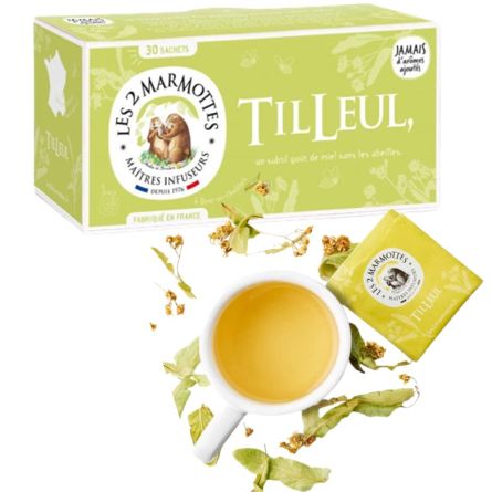 LES 2 MARMOTTES infusion Tilleul - Boîte 30 sachets