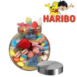 Bocal en verre garni de 140...