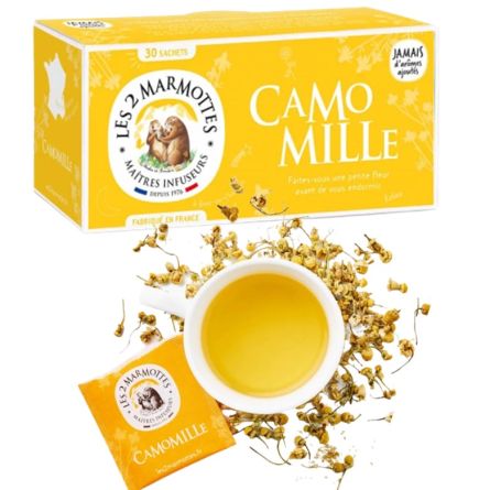 LES 2 MARMOTTES infusion camomille matricaire - Boîte 30 sachets