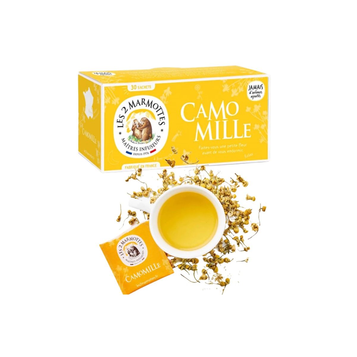 LES 2 MARMOTTES infusion camomille matricaire - Boîte 30 sachets