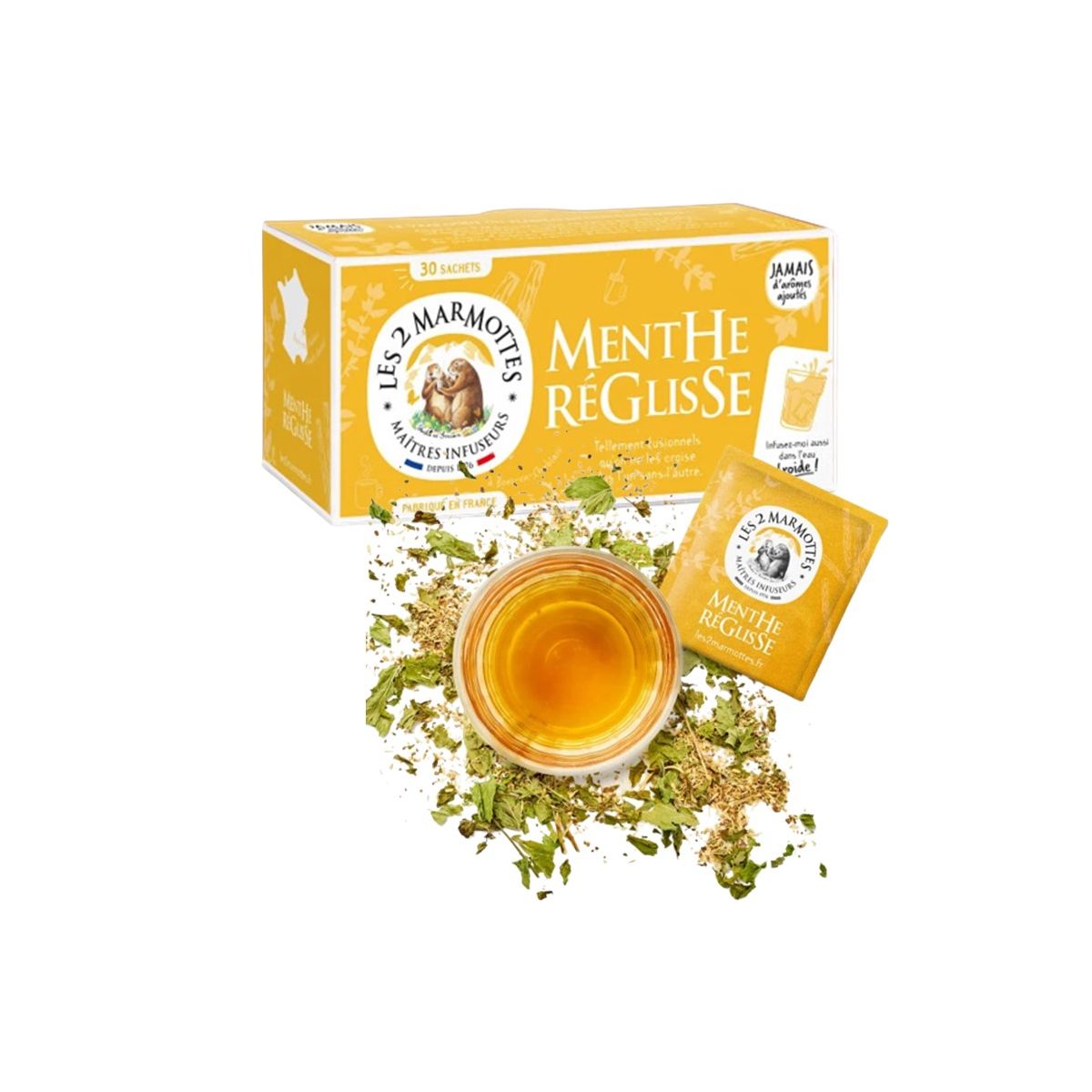 LES 2 MARMOTTES Infusion menthe réglisse - 30 sachets